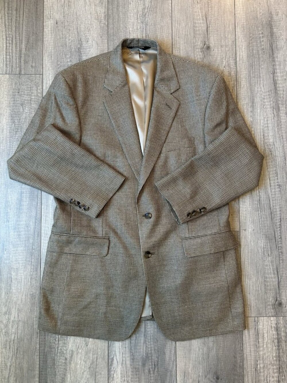 JOS A BANK Blazer Men 41R Silk Wool Gordon Houndstooth Sport Coat Graduation